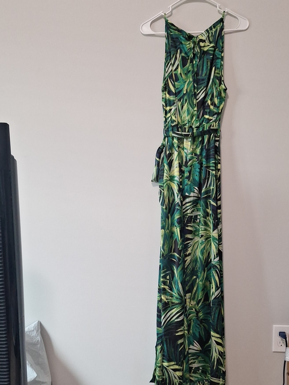 APRICOT Green Leaf-Print Sleeveless Maxi Dress Size 6